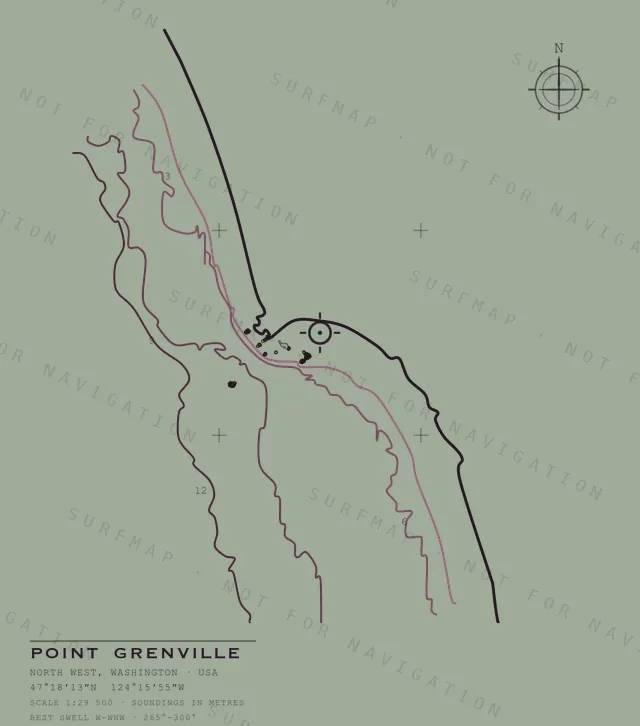 Point Grenville chart, the full artwork printed on the back