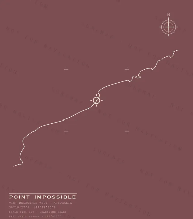 Point Impossible chart, the full artwork printed on the back