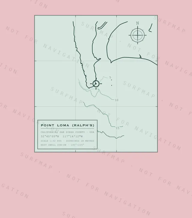 Point Loma (Ralph'S) chart, the full artwork printed on the back