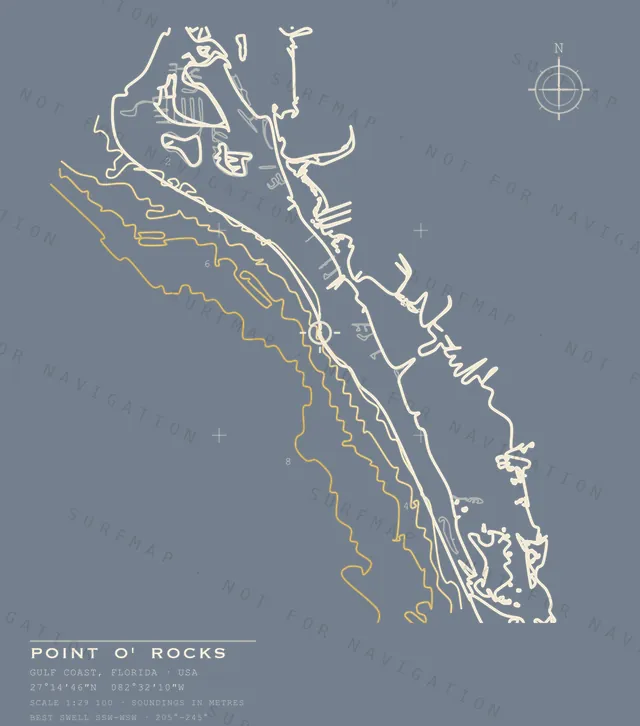 Point o' Rocks chart, the full artwork printed on the back