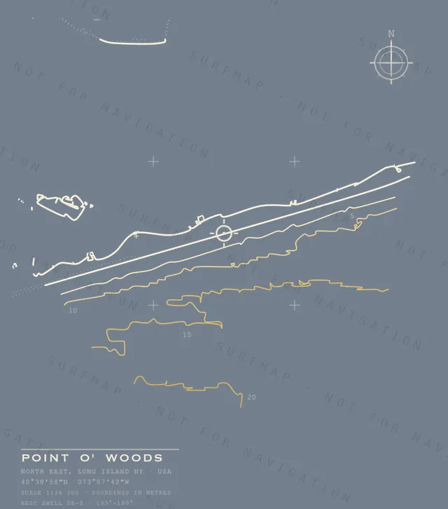 Point o' Woods chart, the full artwork printed on the back