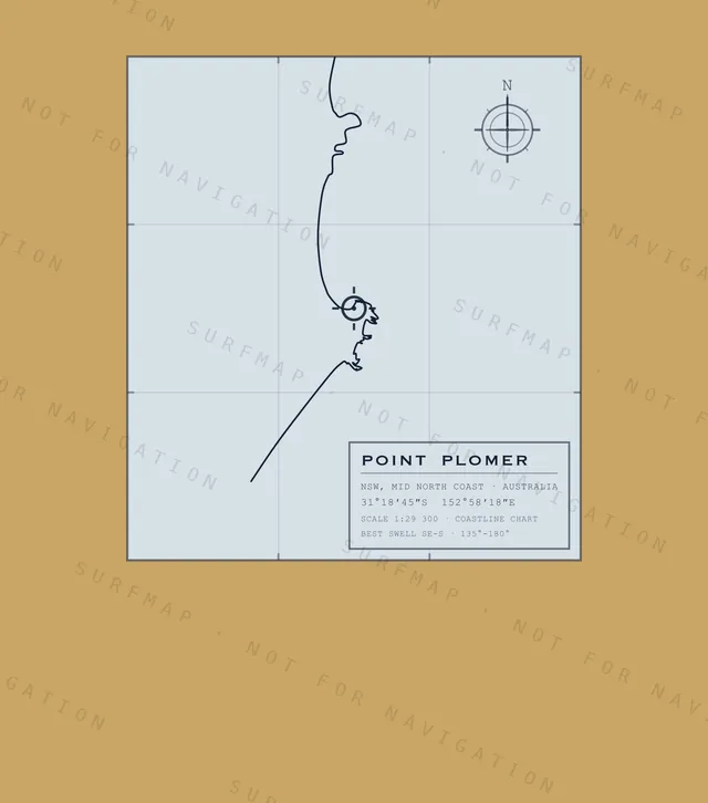 Point Plomer chart, the full artwork printed on the back