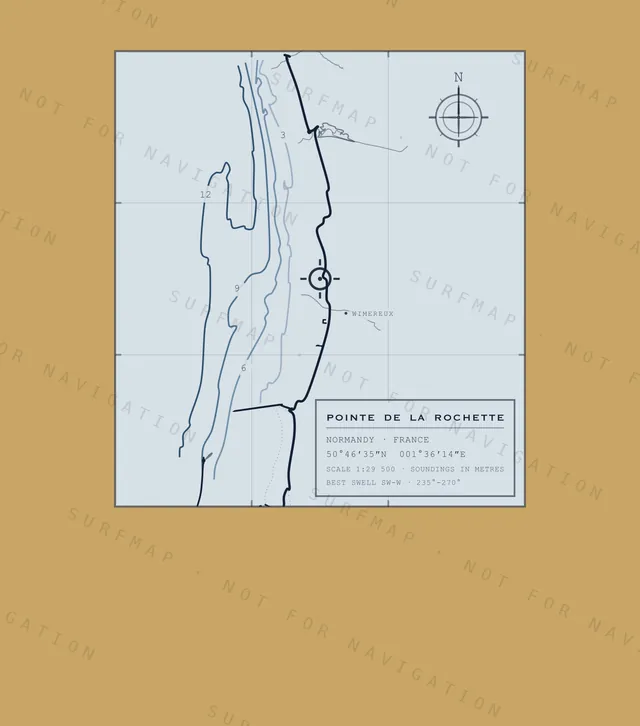 Pointe de la Rochette chart, the full artwork printed on the back