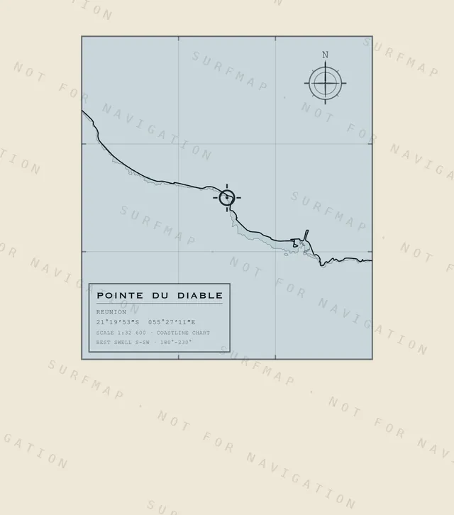 Pointe du Diable chart, the full artwork printed on the back