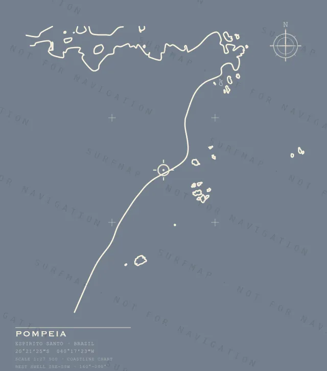 Pompeia chart, the full artwork printed on the back