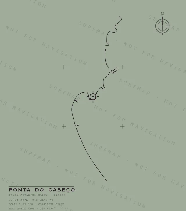 Ponta do Cabeço chart, the full artwork printed on the back
