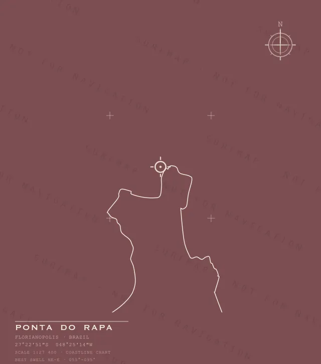 Ponta do Rapa chart, the full artwork printed on the back