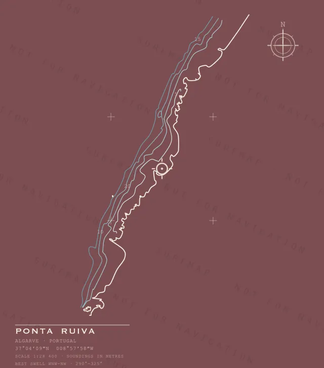 Ponta Ruiva chart, the full artwork printed on the back