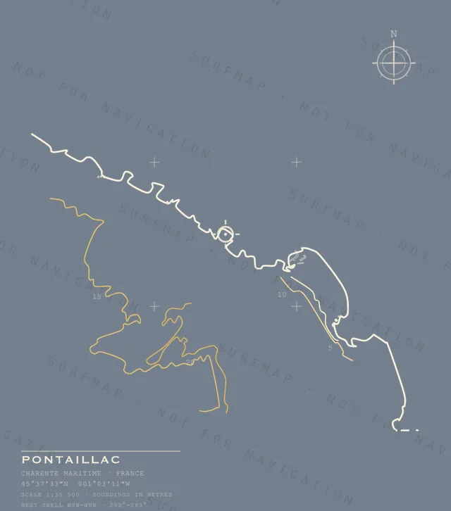 Pontaillac chart, the full artwork printed on the back