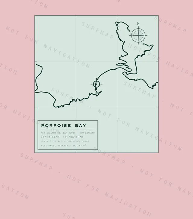 Porpoise Bay chart, the full artwork printed on the back