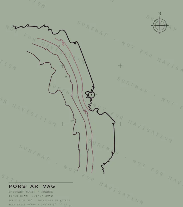 Pors Ar Vag chart, the full artwork printed on the back
