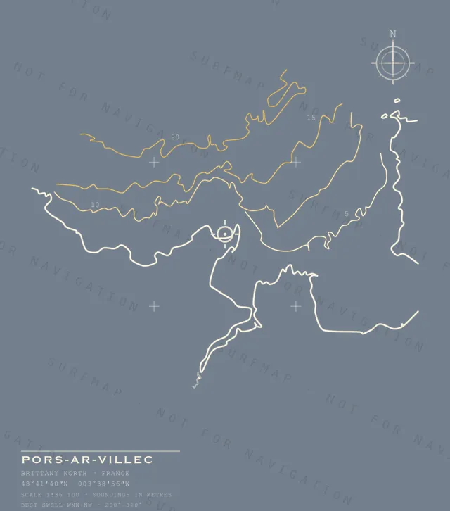 Pors-Ar-Villec chart, the full artwork printed on the back