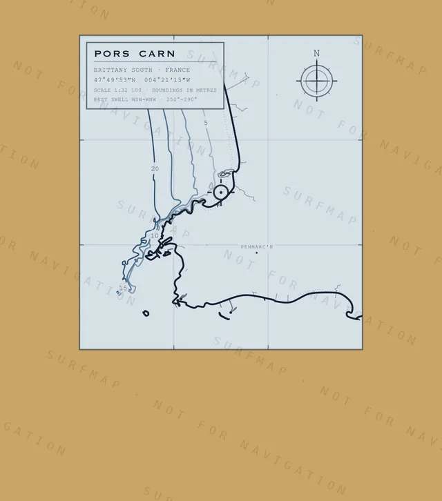 Pors Carn chart, the full artwork printed on the back