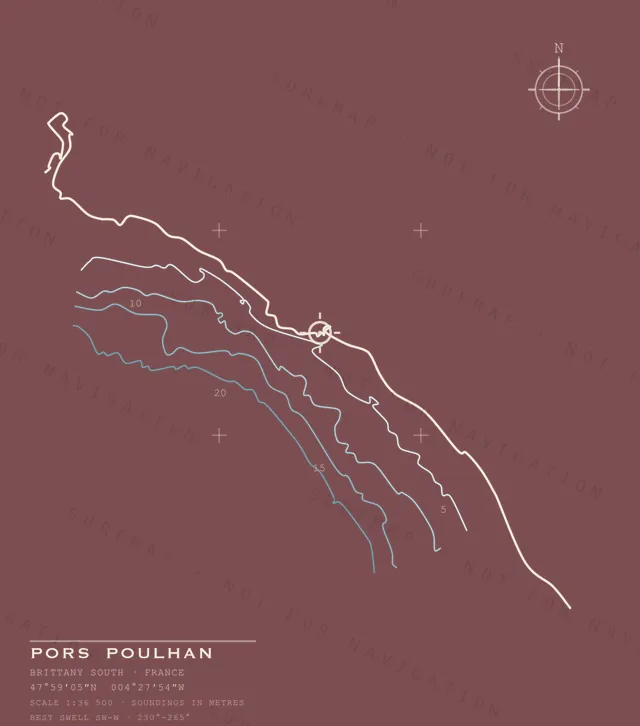 Pors Poulhan chart, the full artwork printed on the back