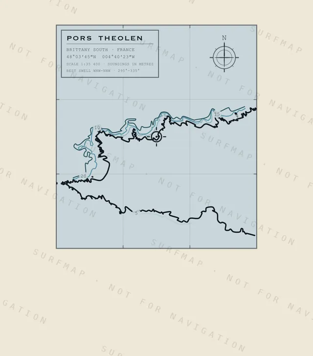 Pors Theolen chart, the full artwork printed on the back