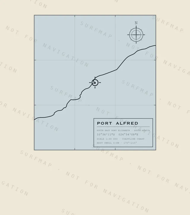 Port Alfred chart, the full artwork printed on the back