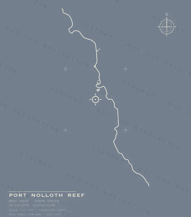 Port Nolloth Reef chart, the full artwork printed on the back