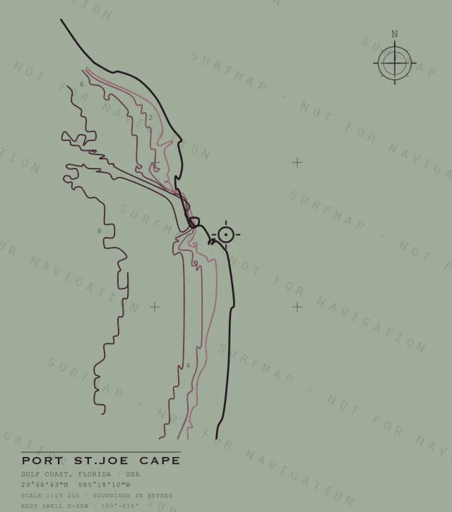 Port St.joe Cape chart, the full artwork printed on the back