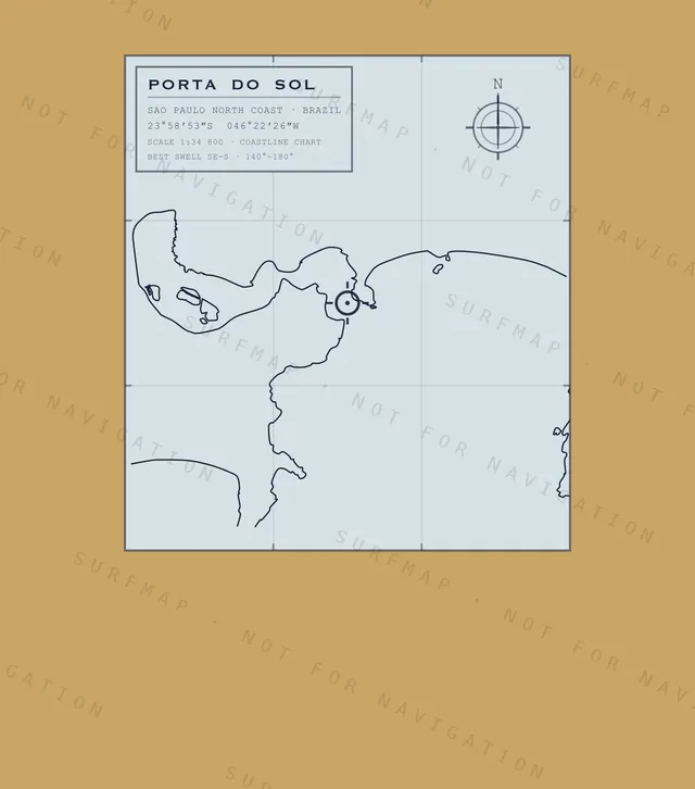 Porta do Sol chart, the full artwork printed on the back