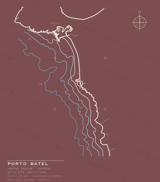 Porto Batel chart, the full artwork printed on the back
