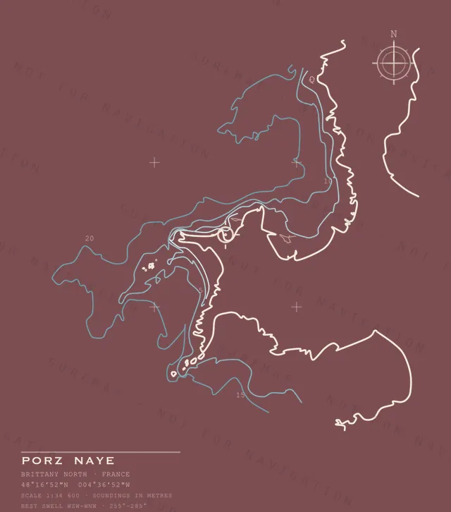 Porz Naye chart, the full artwork printed on the back