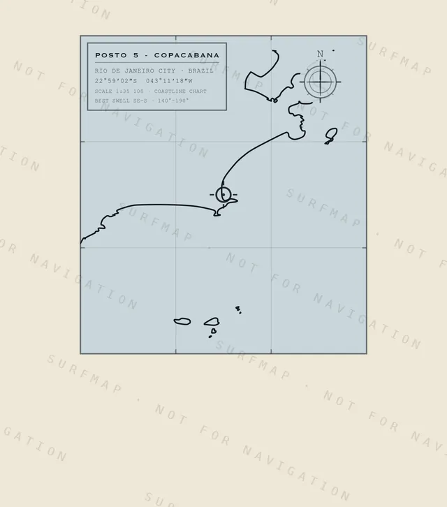 Posto 5 - Copacabana chart, the full artwork printed on the back