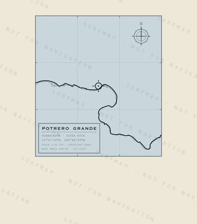Potrero Grande chart, the full artwork printed on the back
