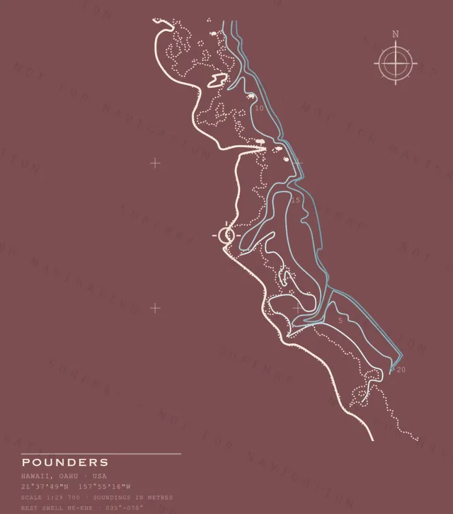 Pounders chart, the full artwork printed on the back
