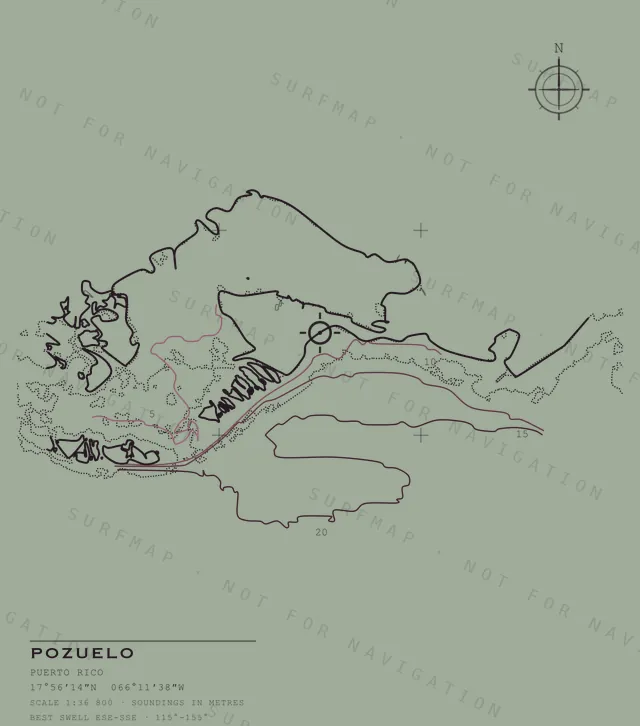 Pozuelo chart, the full artwork printed on the back