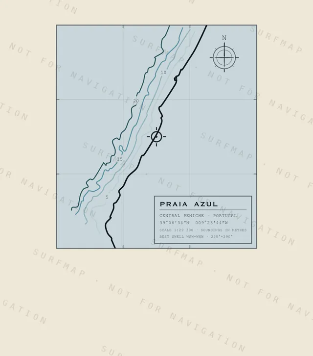 Praia Azul chart, the full artwork printed on the back