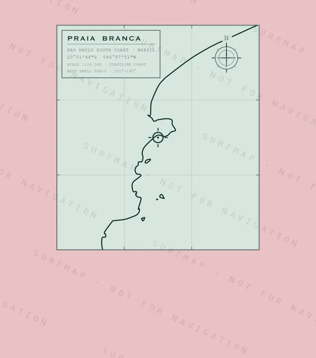Praia Branca chart, the full artwork printed on the back