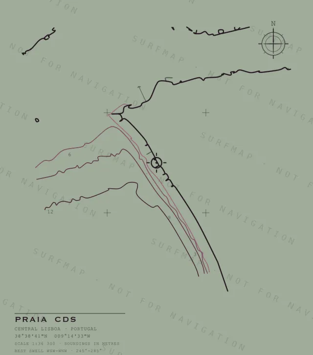 Praia CDS chart, the full artwork printed on the back