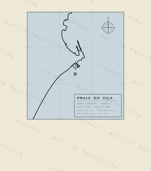 Praia da Vila chart, the full artwork printed on the back