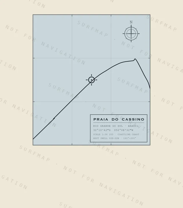 Praia do Cassino chart, the full artwork printed on the back