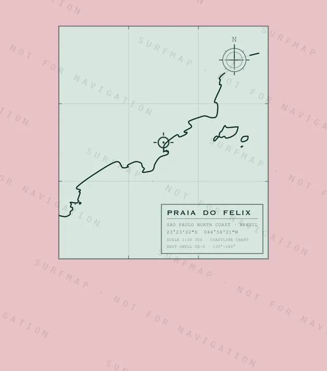 Praia do Felix chart, the full artwork printed on the back