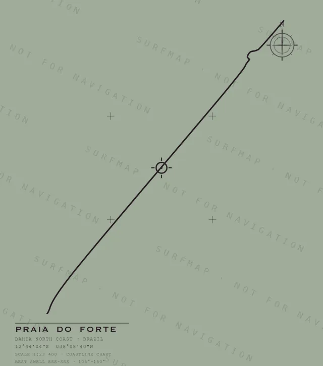 Praia do Forte chart, the full artwork printed on the back