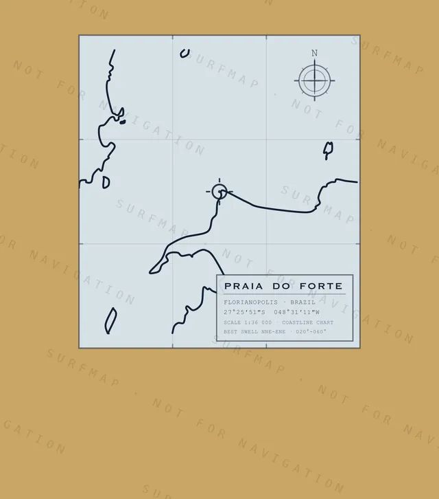Praia do Forte chart, the full artwork printed on the back