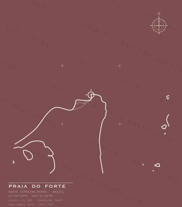 Praia do Forte chart, the full artwork printed on the back