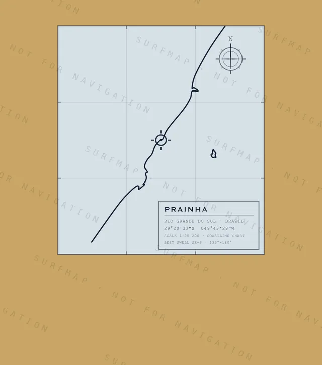 Prainha chart, the full artwork printed on the back