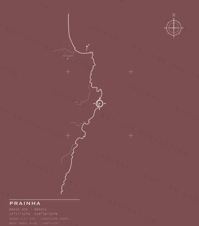 Prainha chart, the full artwork printed on the back