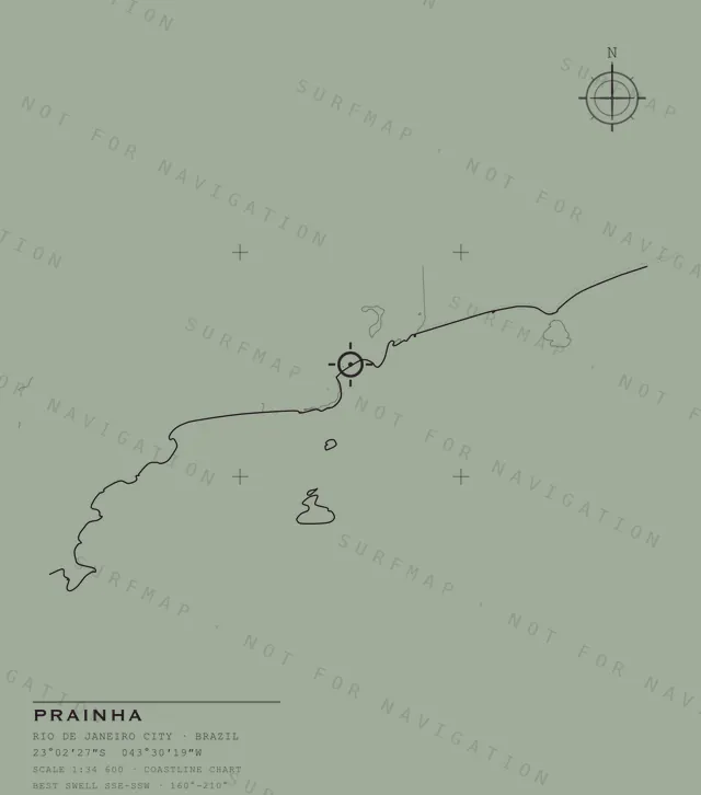 Prainha chart, the full artwork printed on the back