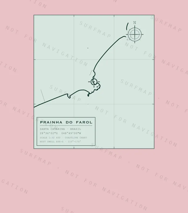 Prainha do Farol chart, the full artwork printed on the back