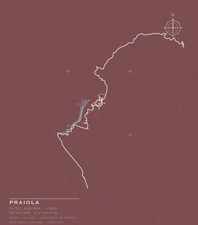 Praiola chart, the full artwork printed on the back
