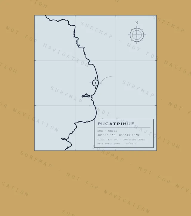 Pucatrihue chart, the full artwork printed on the back