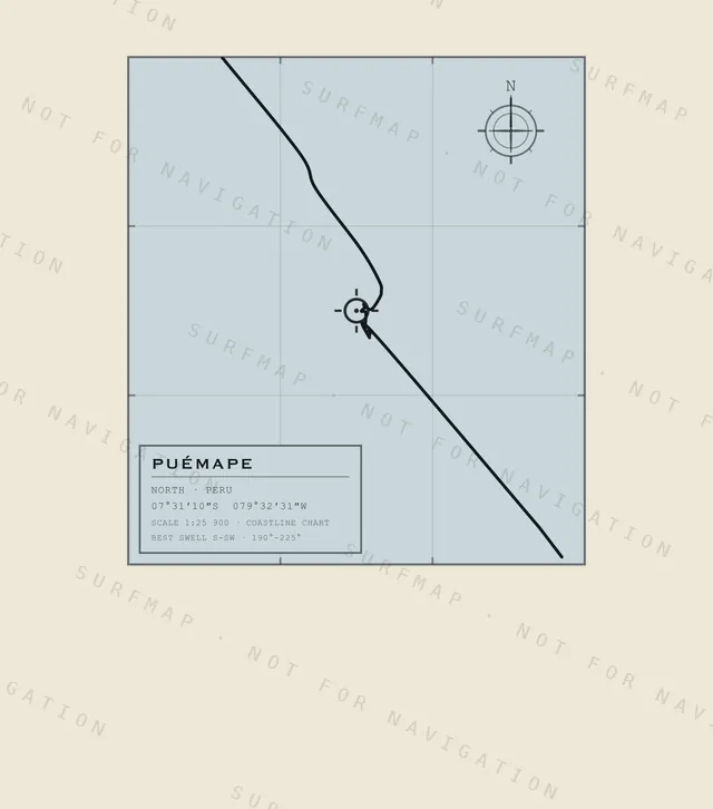 Puémape chart, the full artwork printed on the back