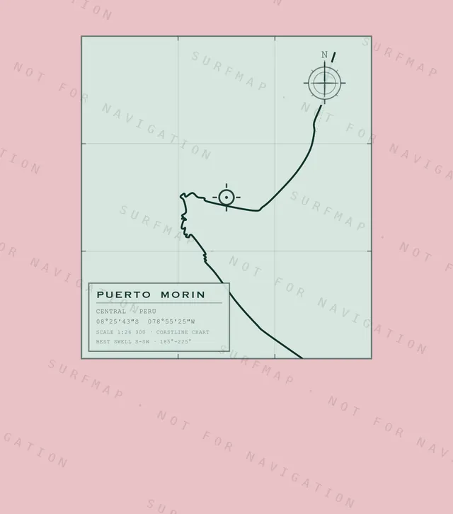 Puerto Morin chart, the full artwork printed on the back