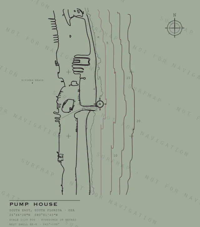 Pump House chart, the full artwork printed on the back