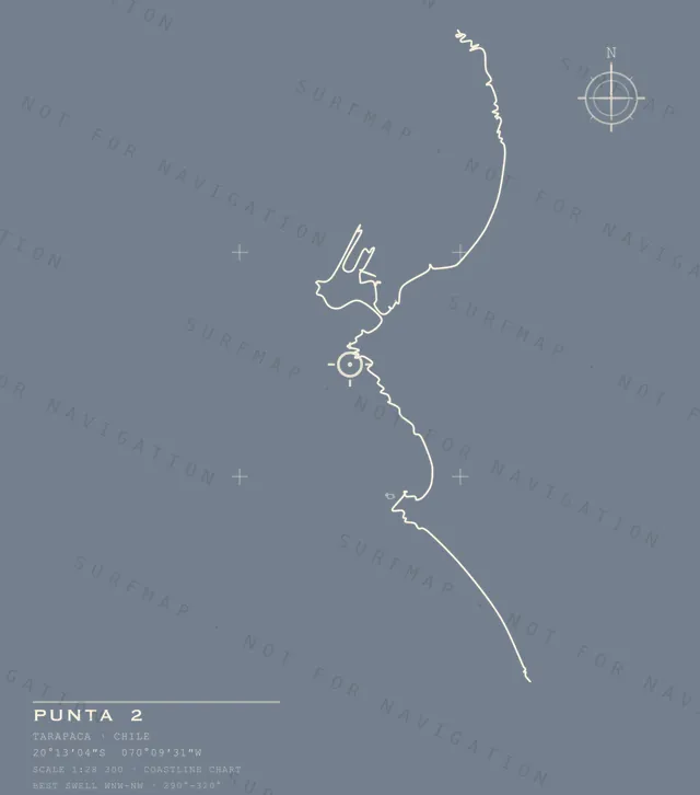 Punta 2 chart, the full artwork printed on the back