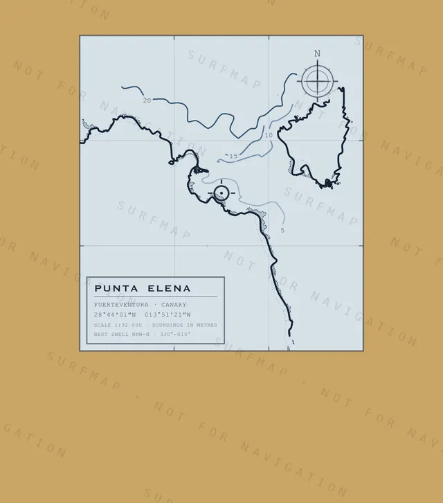 Punta Elena chart, the full artwork printed on the back