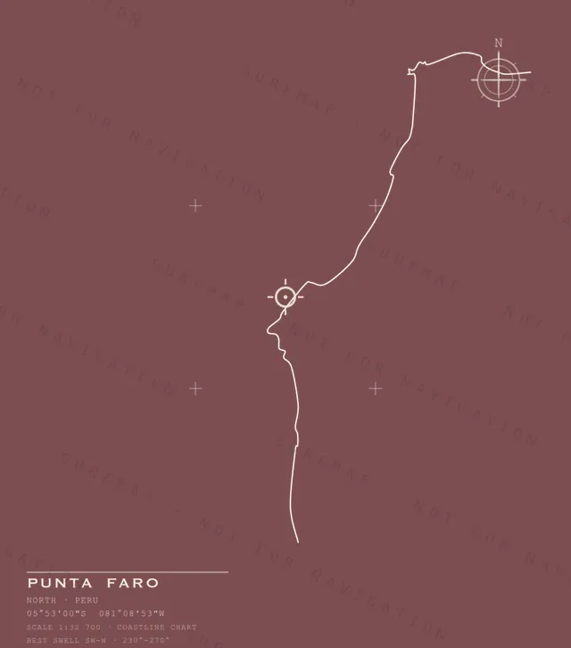 Punta Faro chart, the full artwork printed on the back